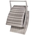 thumbnail image 2 of vidaXL Chaise Longue Pliante avec Coussin en Rotin Gris, 2 of 4