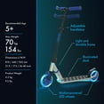 thumbnail image 3 of Neon Flash Kids Scooter with LED Lights Blue Light Up Deck & Wheels, 3 of 6