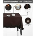 thumbnail image 6 of Vargottam Ruffle Tablecloth Rectangular Tabletop Covers Kitchen Dining Table Cloth Party Decoration Cotton Table Cover,Brown,54 x 72 Inches, 6 of 7