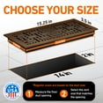 thumbnail image 4 of 2x14 Floor Vent Covers Floor Register with Mesh Cover Trap, Heat and Air, Walkable Metal Floor Register for HVAC Duct, Basketweave, Oiled Bronze, 4 of 7