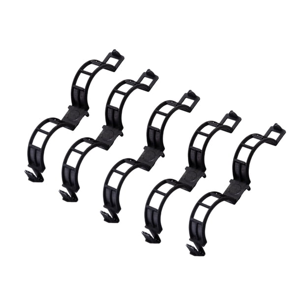Ounissouiy Clip de soporte para plantas de 200 piezas, reemplazo desmontable, Color sólido, antipérdida, antioxidante, herramienta de anillo de Jardín y Patio Negro