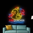 thumbnail image 5 of Handmadetneonsign Happy Firequacker Duck Neon Sign, Independence Day Wall Art Decor, Independence Day Wall Decor, 5 of 5