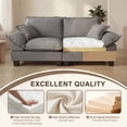 thumbnail image 6 of AENKYO 76" Modern Chenille Sailboat Loveseat, 2-Seater Cloud Sofa with Removable Pillow Arms, Gray, 6 of 8