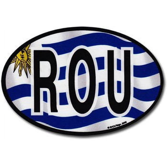 Uruguay Wavy Oval Decal
