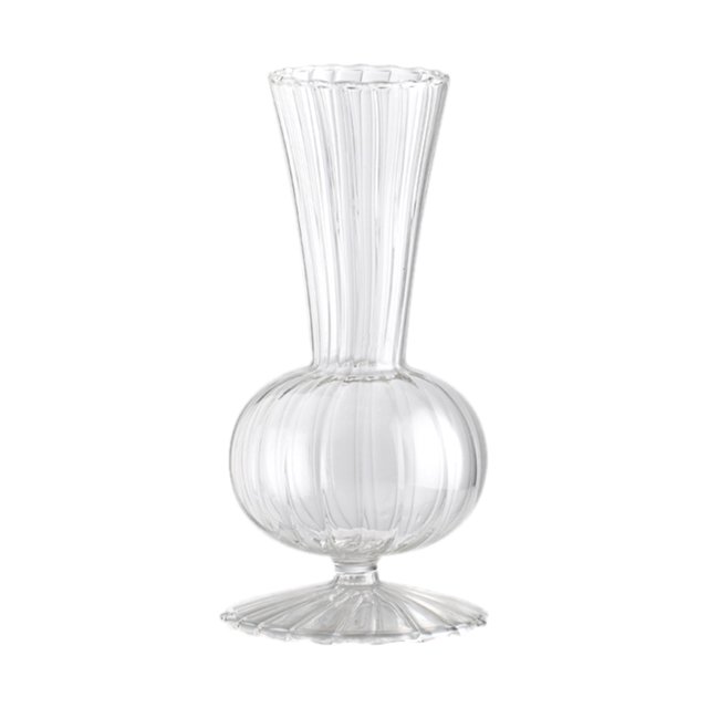 Clear Vase Jar Table Floral Display Decor 7x15cm