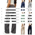 thumbnail image 3 of EnJoCho Girls Cargo Jogger Sweatpants Elastic High Waist Wide Leg Soft Cotton Loose Stretch Multi Pocket Trousers For Kids Outdoor Sports School Active Casual Wear, 3 of 9