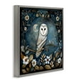 thumbnail image 4 of Stupell Industries White Owl Forest Scene Animals Painting Gray Floater Framed Canvas Art Print Wall Art, 25 x 25, 4 of 10