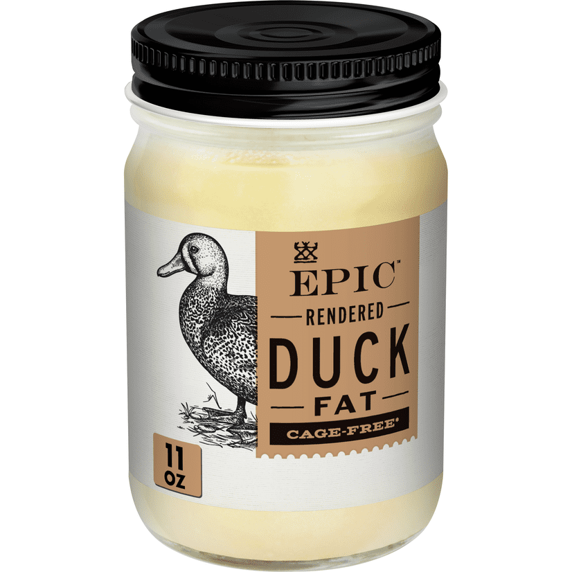 EPIC Rendered Duck Fat, Keto Friendly, Gluten Free, 11 oz Jar