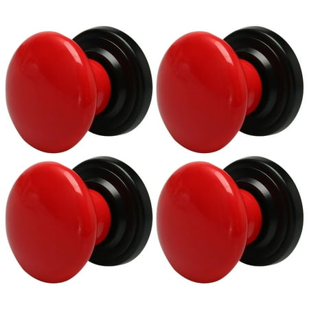 Replacement Pull - Ceramic Vintage Knobs Drawer Round Pull Handle Cupboard Cabinet Wardrobe Dresser Door Replacement 4pcs Red