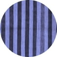 thumbnail image 1 of Ahgly Company Indoor Round Abstract Blue Modern Area Rugs, 7' Round, 1 of 4