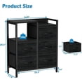 thumbnail image 6 of Ataujin 5 Drawer Mobile File Cabinet with Open Storage Shelf, Under Desk Storage Organization, Rolling Printer Stand and Fabric Lateral Filing Cabinet, Fits A4 or Letter Size Files, 6 of 6