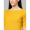 thumbnail image 2 of Idalia Mustard Color Straight Kurta With Pants, 2 of 5
