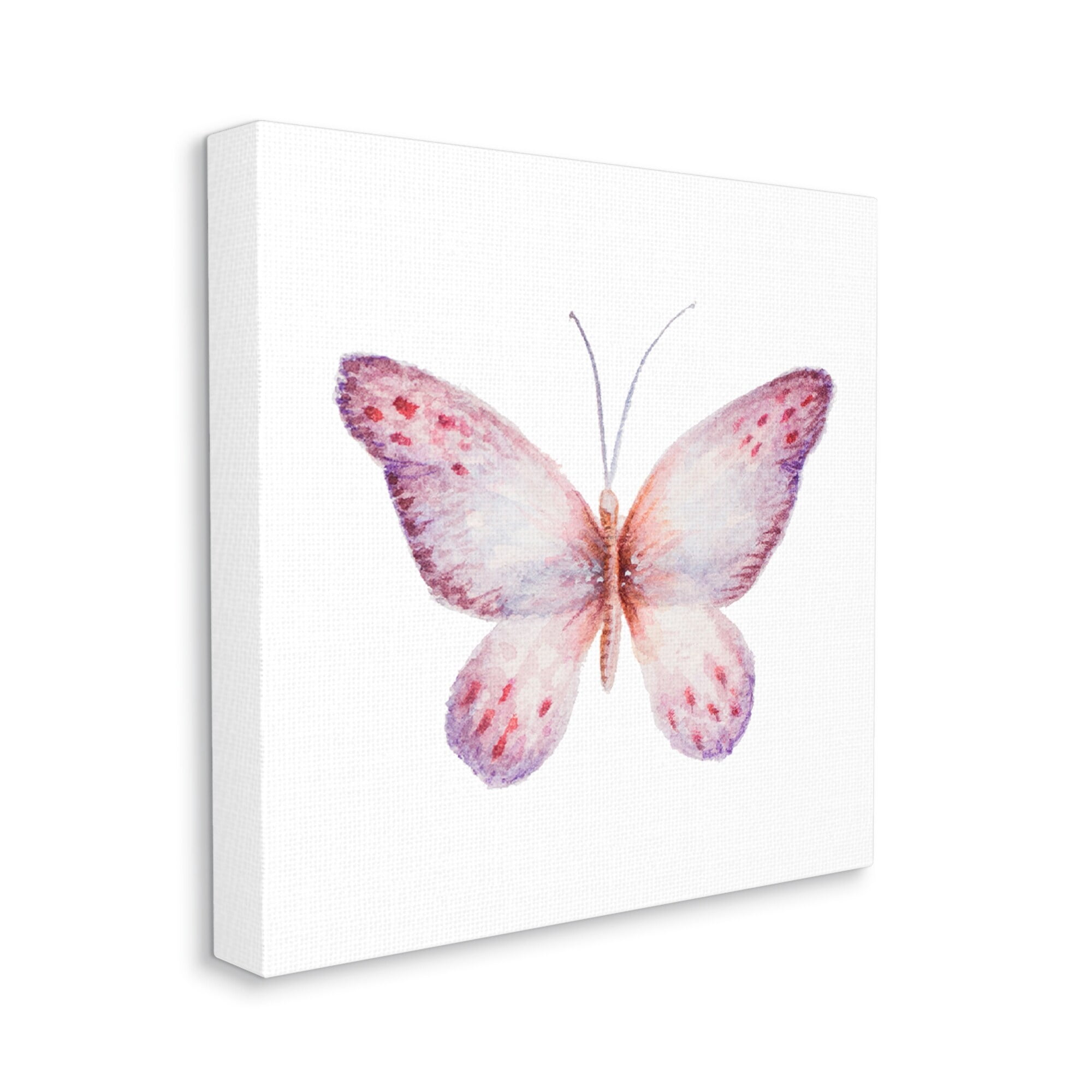 Stupell Industries Delicate Butterfly Red Spotted Wings Insect Illustration Painting Gallery Wrapped Canvas Print Wall Art, Design by Janice Gaynor