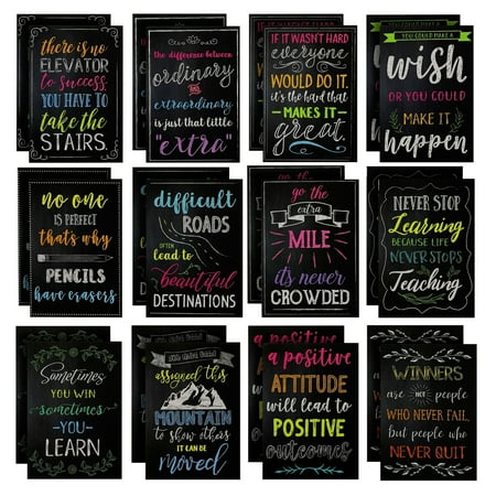 24 Pack Small Inspirational Notebooks with Growth Mindset Quotes - Pocket Size - Motivational Journal Notepads for Students, School, Office, Employee Gifts (3.5x5 in)
