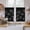 Black, variant on Grey Dandelion Tier Curtains 54 Inch Length, Spring Modern Minimalist Country Flower Cafe Short Curtains for Bathroom Over Sink, Small Kitchen Curtain Light Filtering Drapes 2 Panels 27.5"Wx54"L