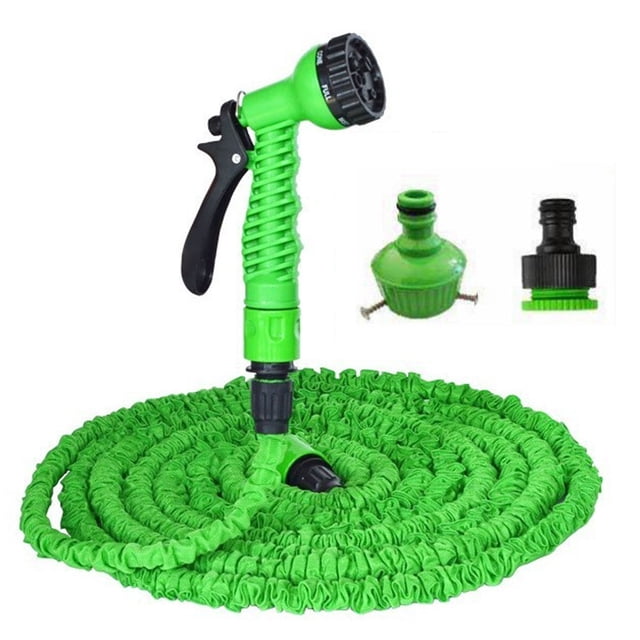 Manguera de jardín expandible de 25 pies con conector rápido para manguera de agua, manguera de protección de tela extra resistente