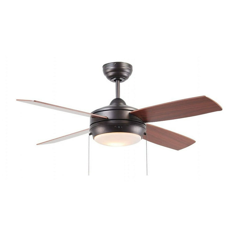 Ceiling Fan With Frosted Disc Light Kit