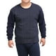 thumbnail image 1 of Minnieouse Ropa interior térmica para hombre de alta elasticidad cómoda de cuello alto de algodón transpirable resistente al frío traje cálido de Camisetas  azul oscuro XL Minnieouse AP013270-01, 1 of 6