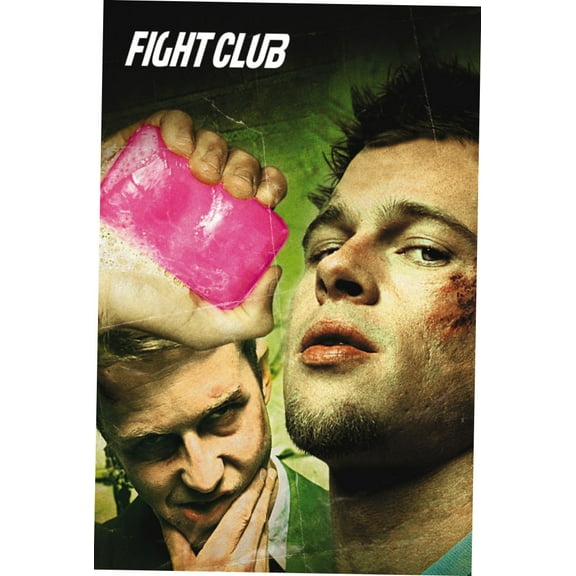Fight Club Posters Fight Club Movie Poster 12In x 16In Print on Metal Sign Size: 12x16 Square Adults Metal Prints