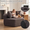thumbnail image 5 of Leumius 54-inch Modern-style Hexagonal Single Lounge Chair, Chenille-Upholstered Sofa for Lounges, Game Rooms, Living Rooms and Bedroom Grey, 5 of 8