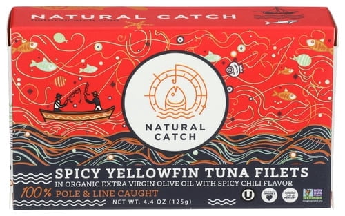Natural Catch Yellowfin Tuna in Chile Extra Virgin Olive Oil 4.4 oz (Pack of 12)