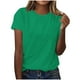 thumbnail image 2 of mfyjkho Tops Para Salir, Suéter Casual De Manga Corta De Color Liso Para Mujer De Moda Tops Para Hacer Ejercicio Para Mujer S, 2 of 4