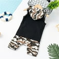 thumbnail image 3 of Little Boys Hooded Vest + Shorts Camouflage Pattern Printing Victory Sign, 3 of 10