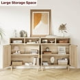 thumbnail image 3 of EcoSummer Rattan Sideboard Buffet Cabinet with 2 Doors & Shelves, Modern Accent Console Table for Dining Room, Kitchen, Living Room & Entryway, Large Storage Cabinet, 3 of 9