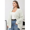 thumbnail image 4 of Daystry Fall Winter Womens Plus Size Open Front Casual Long Sleeve Chunky Cable Knit Classic Sweaters Cardigan, 4 of 8