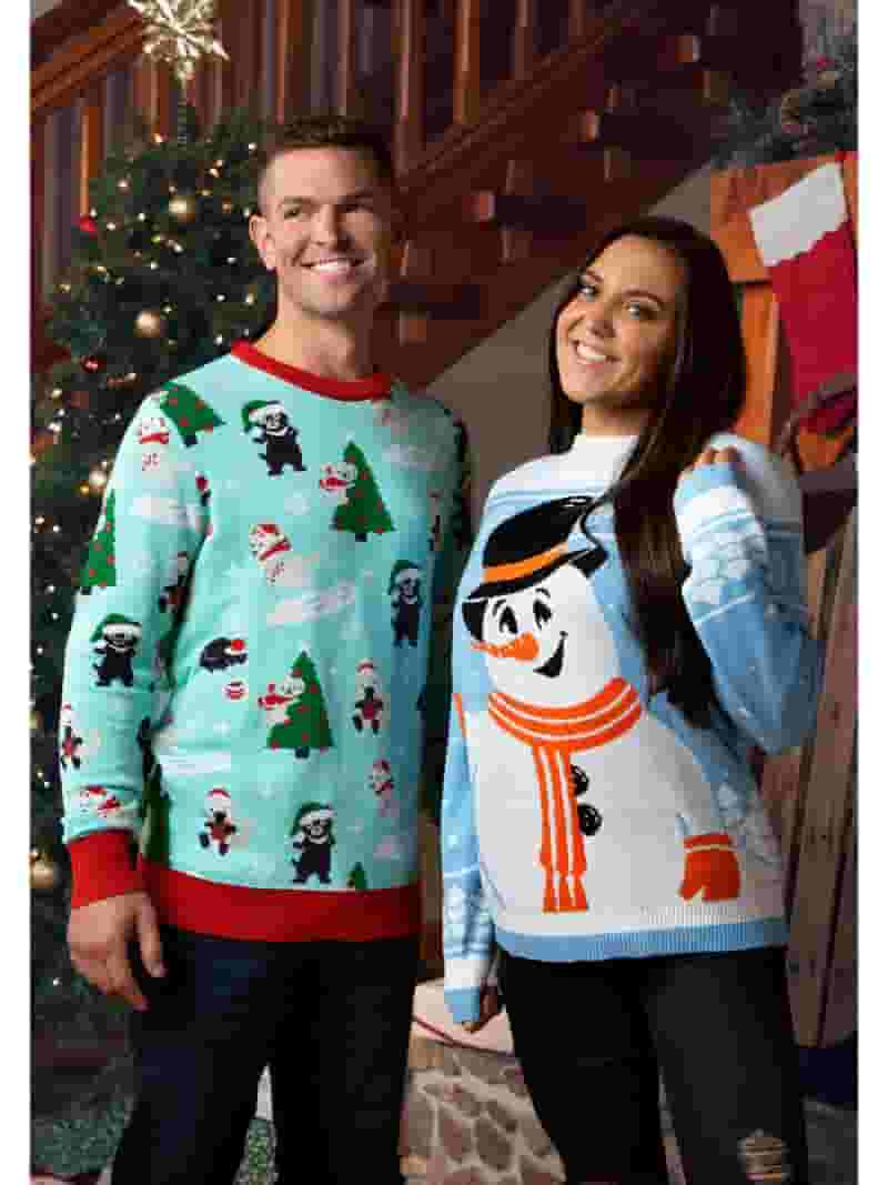 Christmas Tree Upside Down Snowman Sweater Snowman Funny