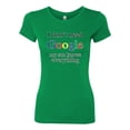 thumbnail image 2 of I Don't Need Google My Son Knows Everything Womens Slim Fit Junior Tee, Kelly, Small, 2 of 3