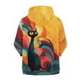 thumbnail image 2 of chaqlin Cat Hoodies for Girls 6-7 Cute Full-Zip Sweatshirts Kids Long Sleeve Hooded Jacket Lightweight Loose Fit Sports Outerwear with Pockets, 2 of 6