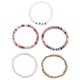thumbnail image 2 of Juego de 5 pulseras coloridas étnicas bohemias de cerámica suave con cuentas de temperamento retro, pulsera de cerámica suave, juego de pulseras de amor, A, 2 of 4