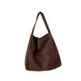 thumbnail image 2 of Bolso de mano de gamuza, bolso hobo de gran capacidad, elegante bolso de hombro para mujer para ir de compras. Café, 2 of 8