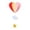 D, variant on Colorful Heart Hot Air Balloon Garland - 3D Hanging Ceiling Decoration - Reusable Paper Clouds & Stars for Birthday, Graduation & Classroom (1 Pack)