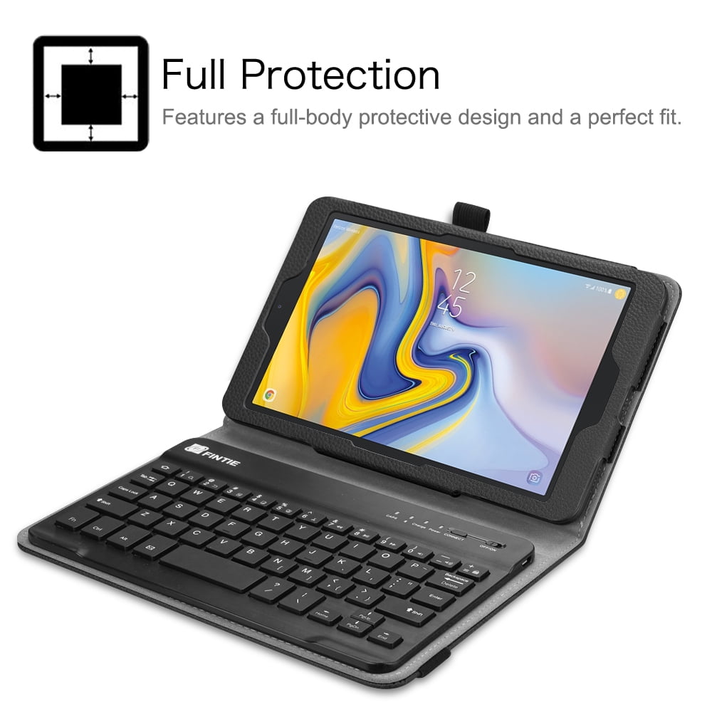 Fintie Keyboard Case for Samsung Galaxy Tab A 8.0 2018 SM-T387 Verizon/Sprint Folio Cover w/ Bluetooth Keyboard Black