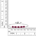thumbnail image 5 of Gem Stone King 5.24 Ct Round Red Created Ruby 925 Sterling Silver Bracelet for Women, 5 of 5