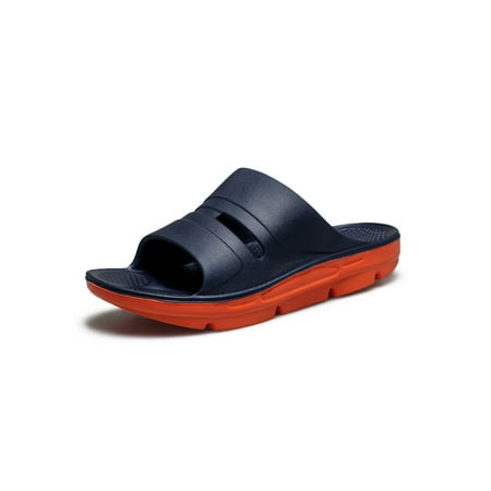 

Audeban Men s Athletic Slide Sandals Soft Beach Sandals Open Toe Slip On Muticolor Shoes US 6.5-15