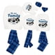thumbnail image 1 of Pijamas familiares navideños a juego, diseño exclusivo navideño, conjunto de pijamas a cuadros azules con oso polar, familia, 2023, 1 of 3