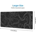 thumbnail image 2 of Topographic Contour Map XL Mouse Pad Gaming Extended Large Mousepad with Nonslip Rubber Base Stitched Edges Laptop Desk Pad Computer Keyboard Mouse Mat for Company Office Gamer, 2 of 6