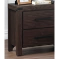 thumbnail image 6 of GZXS Modern Espresso Nightstand Wood Bedside Table with 2 Drawers, 24"L x 16"W x 23"H, 6 of 6