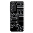 thumbnail image 1 of MUNDAZE Samsung Galaxy S22 Plus Shockproof Clear Hybrid Protective Phone Case Black Clear Funny Text Quote Hella Sus Cover, 1 of 5