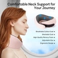 thumbnail image 6 of NOCRLG Travel Pillow, Travel Neck Pillow for Airplanes Car, 100% Pure Memory Foam Travel Pillow, Sleeping Essentials for Long Flight 360° Head Support Degree Comfort and Breathability Pink, 6 of 7