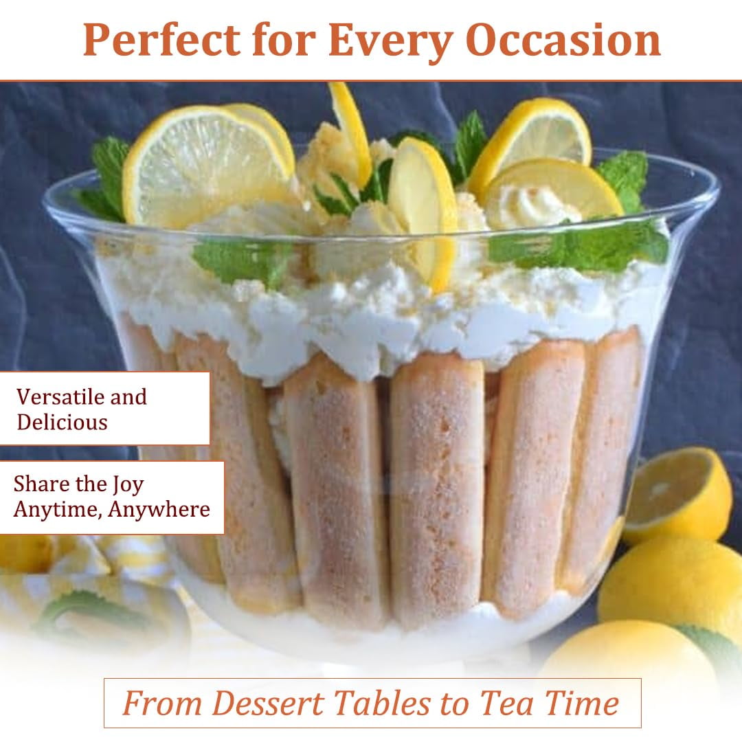 PIACELLI Light & Airy Texture Ladyfingers - Authentic Italian Sponge Lady Fingers for Tiramisu – Traditionally Baked Ladyfinger Cookies Ideal for Tiramisu, Trifles and More - 3 Pack (200g/7oz Each)