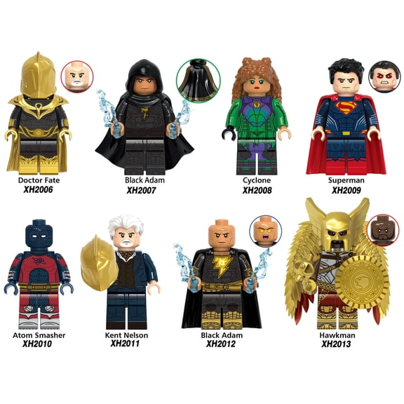 Black Adam DC Building Block Figure Sets x8