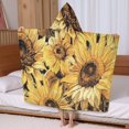 thumbnail image 5 of Yellow Sunflower Art Pattern Hooded Bath Towel，60"x35" for Ages 3 To 12 Kids, Quick Dry Lightweight Soft Microfiber Hood Beach Towel Cover Up for Kids, 5 of 7