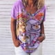 thumbnail image 1 of Camisetas con cuello en V en 3d para mujer, camisetas de manga corta con estampado de gatos bonitos, camisetas informales Kawaii a la moda, ropa divertida para mujer, 1 of 4