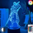 thumbnail image 5 of Figura de acción de One Piece Monkey D Luffy, luz nocturna LED, Roronoa Zoro, juguetes, lámpara de mesa, decoración del hogar, regalos de cumpleaños, 5 of 5