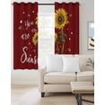 thumbnail image 2 of Red Sunshine Sunflower Blackout Curtains 96 Inches Long for Bedroom, Pastoral Bees Farmhouse Floral Thermal Insulated Room Darkening Black Out Window Curtain Panels Grommet Drapes for Living Room, 2 of 8