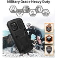 thumbnail image 6 of Compatible with iPhone 13 Pro Max Case Metal Phone Case Stand Built in Screen Protector Outdoor Sports Heavy Duty Protection Shockproof Cover (2021 6.7 lnch) Black, 6 of 8